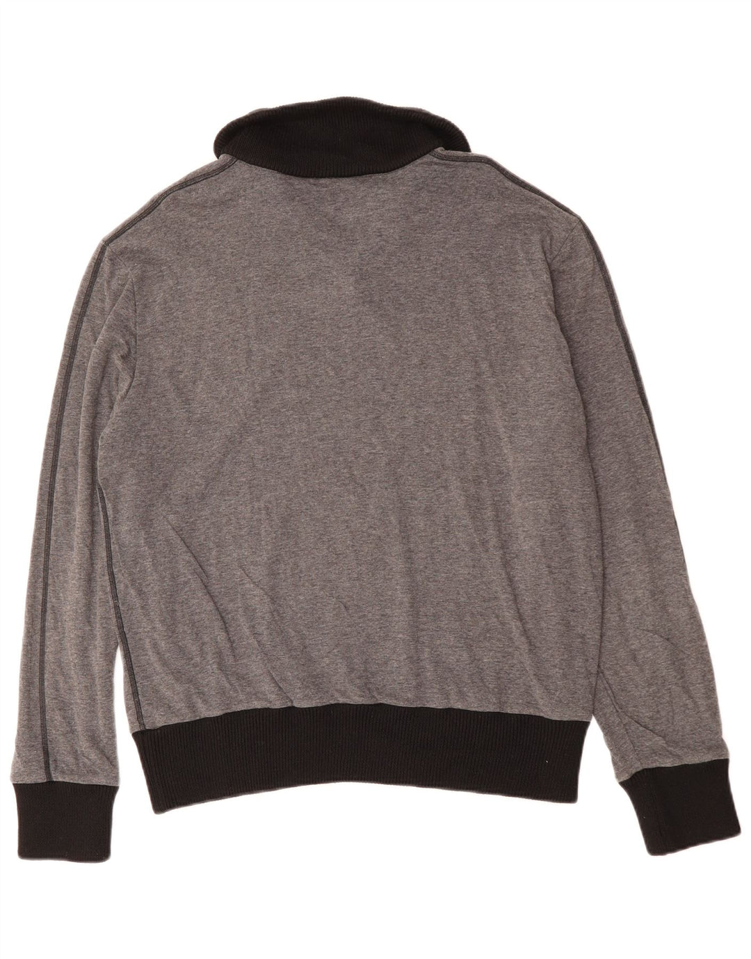 FRANCO ZICHE Felpa da uomo con zip e collo maglione grande grigio color block