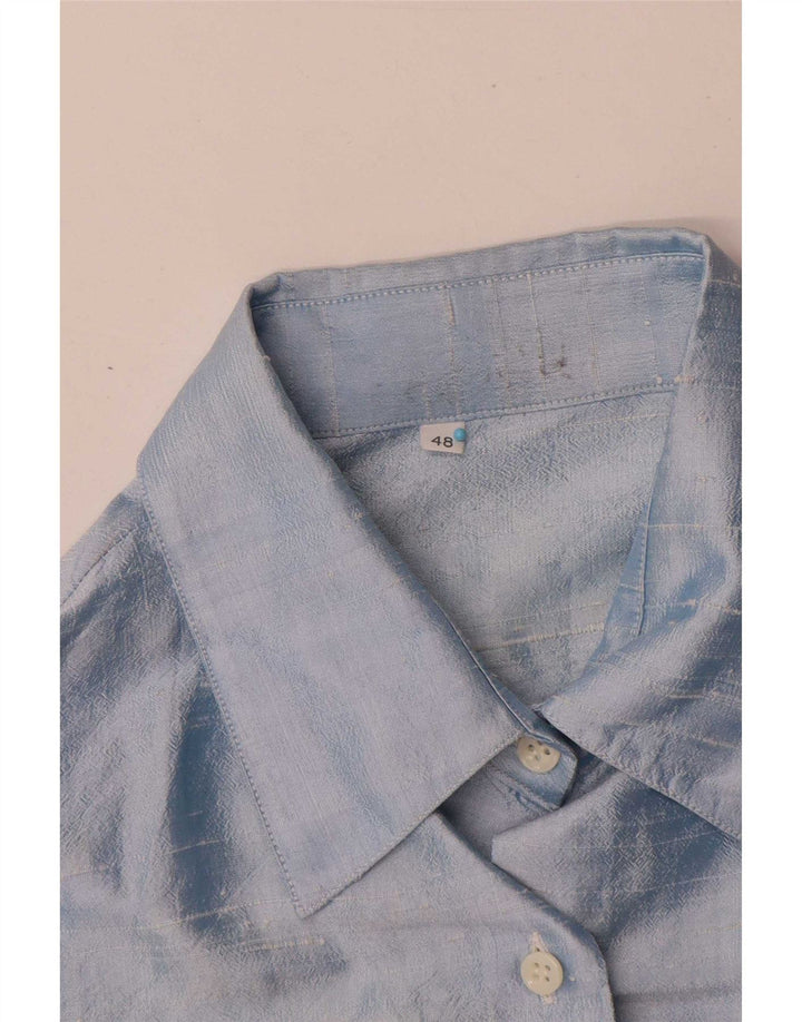 Camicetta camicia vintage da donna IT 48 XL Blu