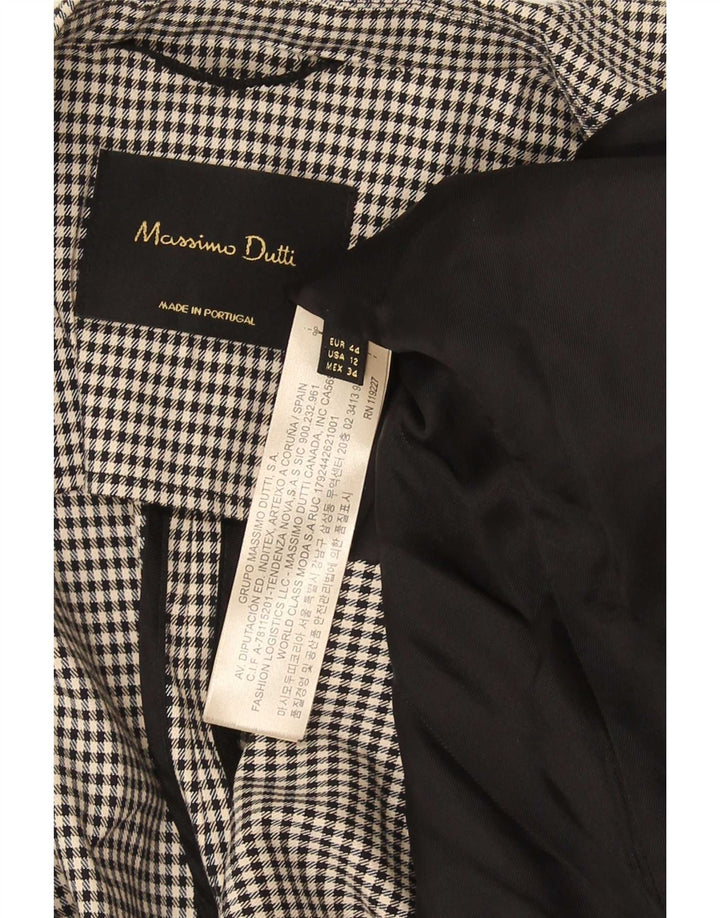 Giacca blazer da donna a 2 bottoni Massimo Dutti EU 44 XL pied de poule nero