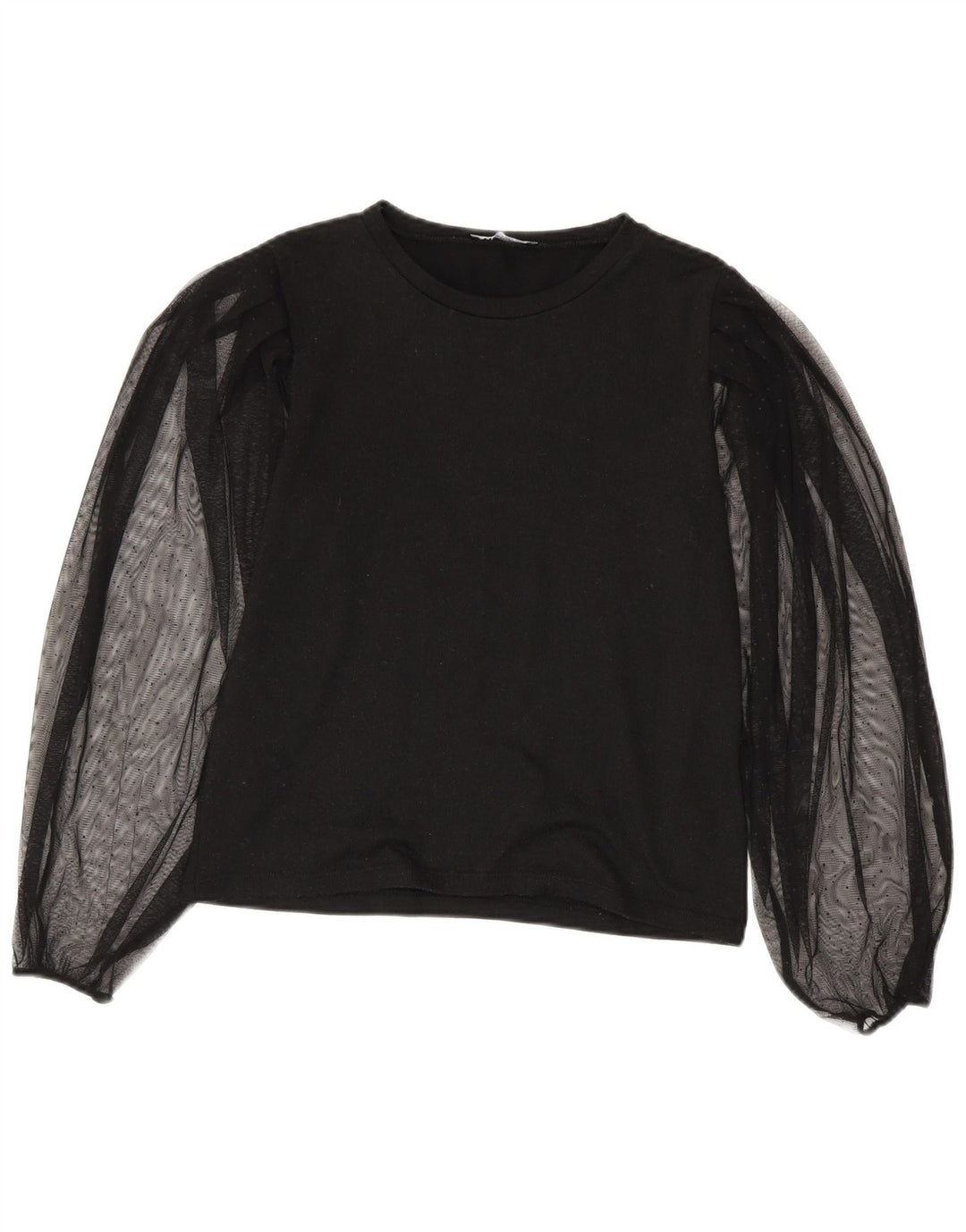 Camicetta a maniche lunghe da donna Zara UK 10 piccola nera