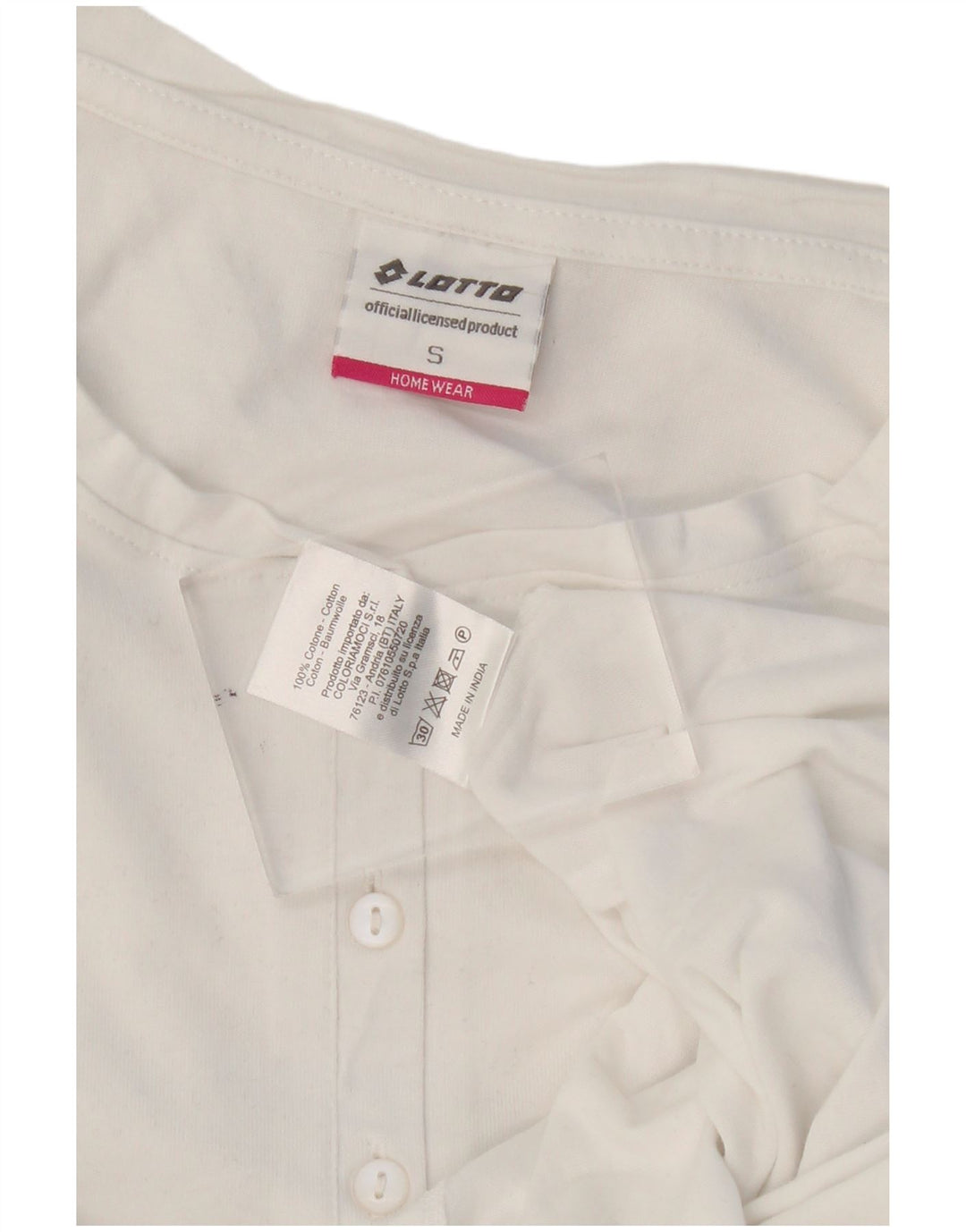 Top da donna a maniche lunghe Lotto UK 10 piccolo cotone bianco