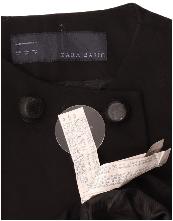 Cappotto doppiopetto da donna Zara UK 6 XS poliestere nero