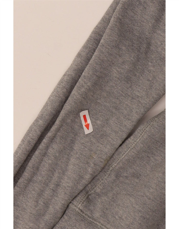 Felpa con cappuccio e zip Nike da uomo, grande, in cotone chiazzato grigio