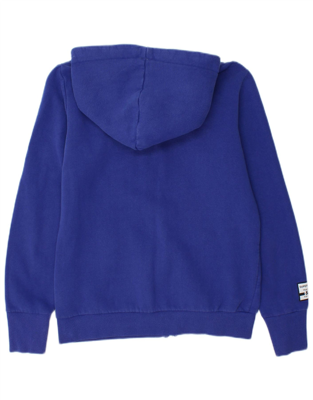Felpa con cappuccio e zip grafica da donna Superdry UK 12 Cotone blu medio