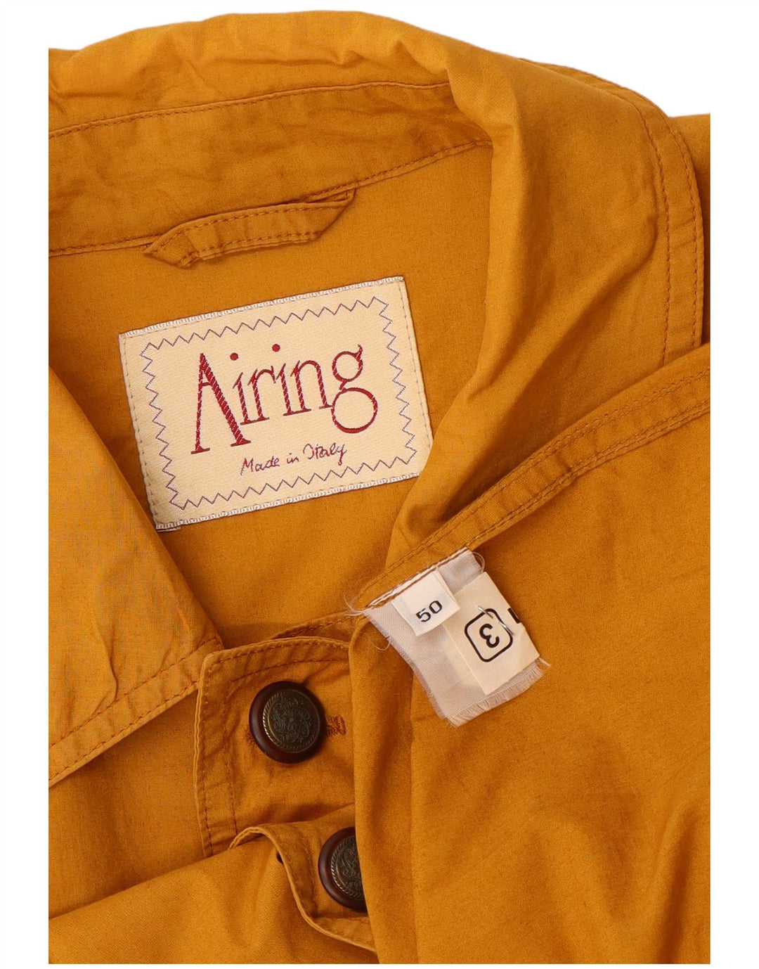 Giacca utilitaria vintage da uomo IT 50 grande gialla