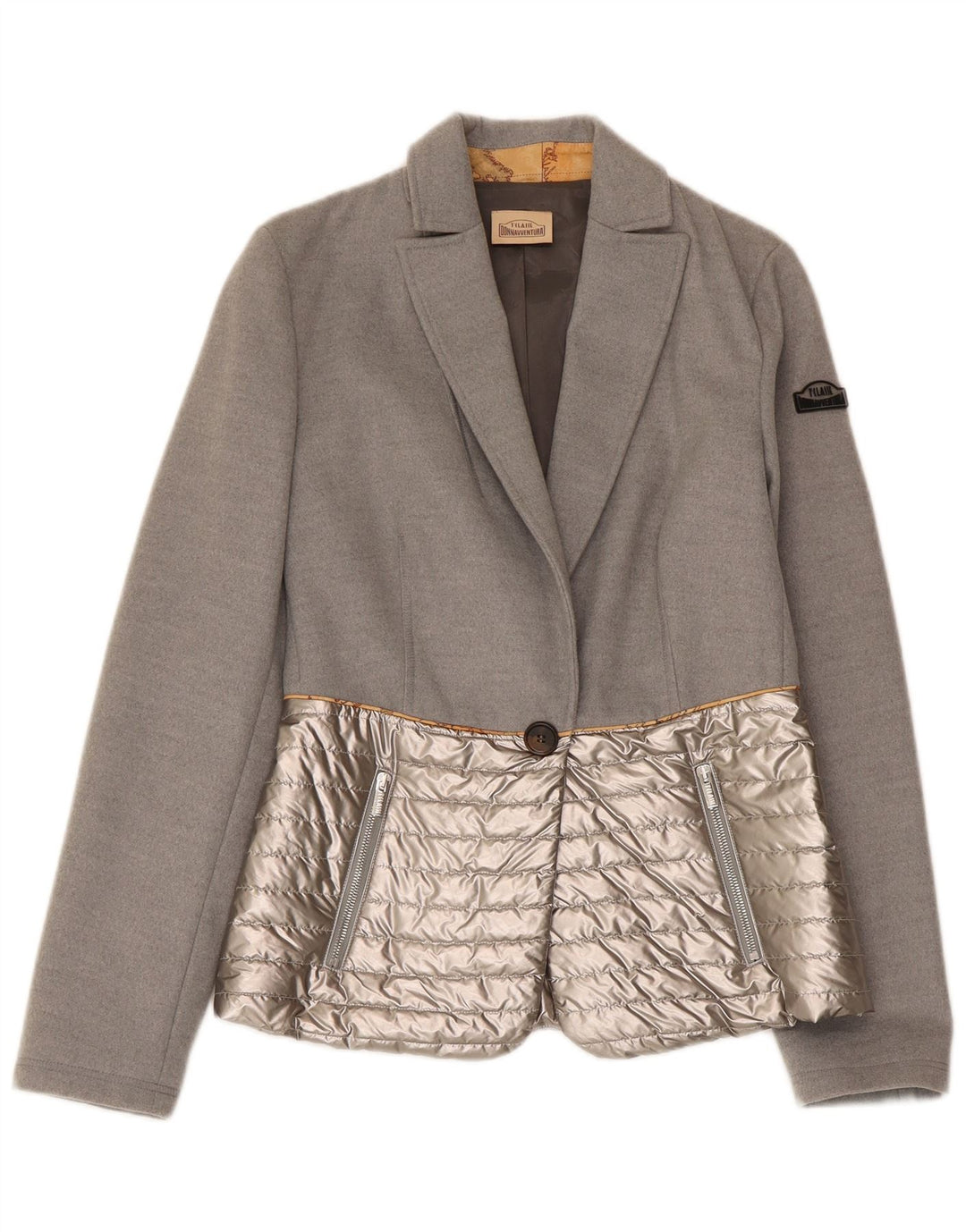 Giacca blazer imbottita da donna ALVIERO MARTINI IT 38 XS Colorblock grigio