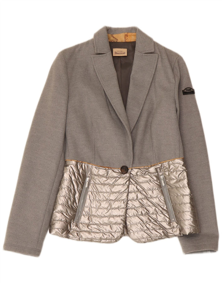 Giacca blazer imbottita da donna ALVIERO MARTINI IT 38 XS Colorblock grigio