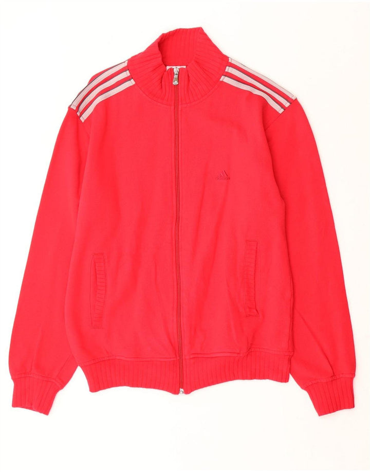 Giacca da tuta da uomo Adidas UK 34/36 piccola rossa in cotone