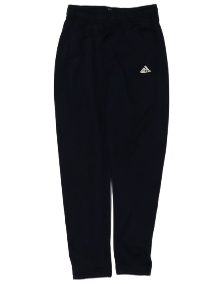 Pantaloni della tuta da ragazzo ADIDAS 11-12 anni in poliestere blu navy