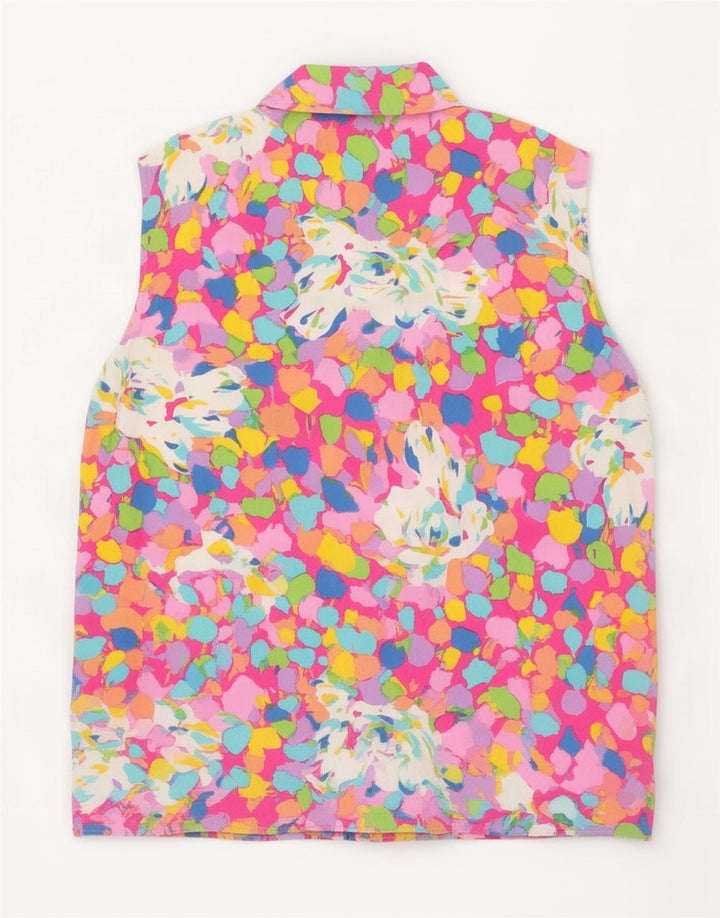 Camicetta da donna con motivo astratto Benetton UK 10 piccola multicolore