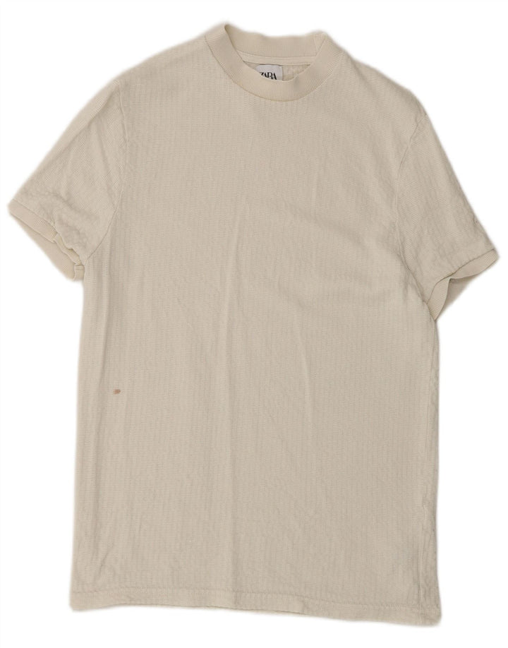 T-shirt Zara da uomo Top Small bianca in Lyocell