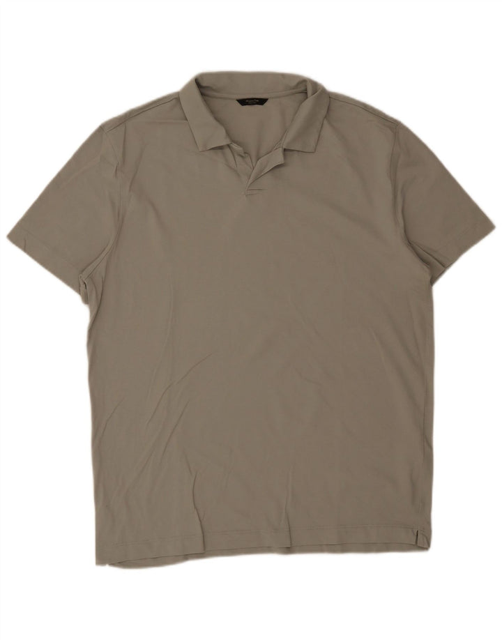 Polo da uomo Massimo Dutti XL in cotone kaki
