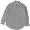 Camicia slim fit da uomo Calvin Klein taglia 16 1/2 grande quadri grigi