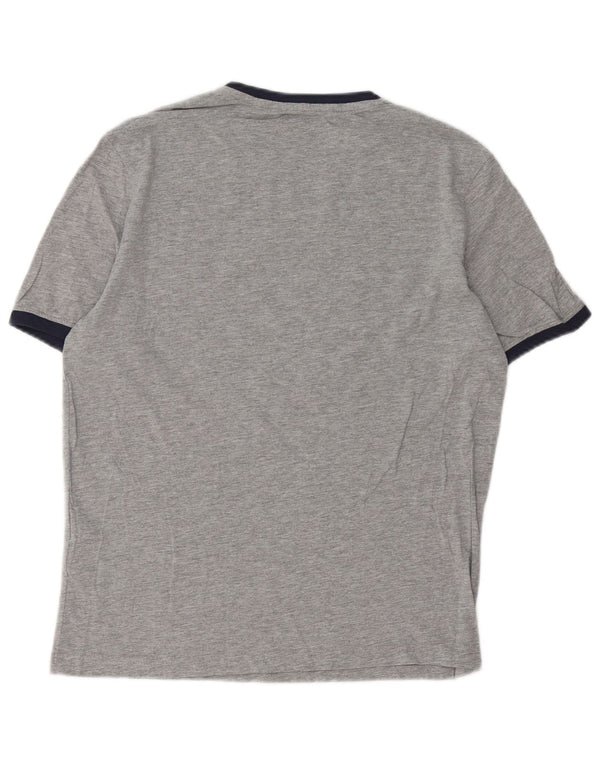 T-shirt grafica da uomo Kappa Top in cotone mélange grigio medio