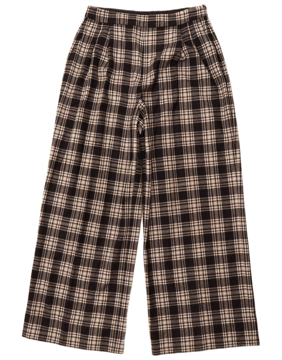 Pantaloni casual da donna Massimo Dutti EU 42 Large W32 L30 a quadri neri