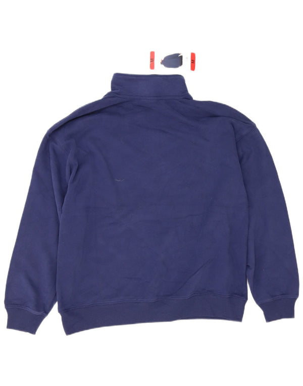 Felpa Champion da uomo con collo con zip, maglione medio, cotone blu navy