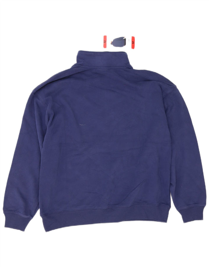 Felpa Champion da uomo con collo con zip, maglione medio, cotone blu navy