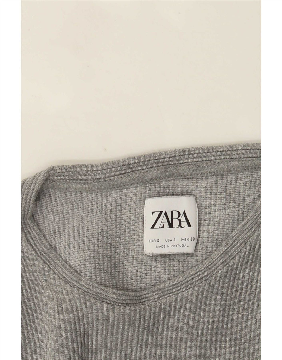 Top Zara da uomo a maniche lunghe piccolo grigio