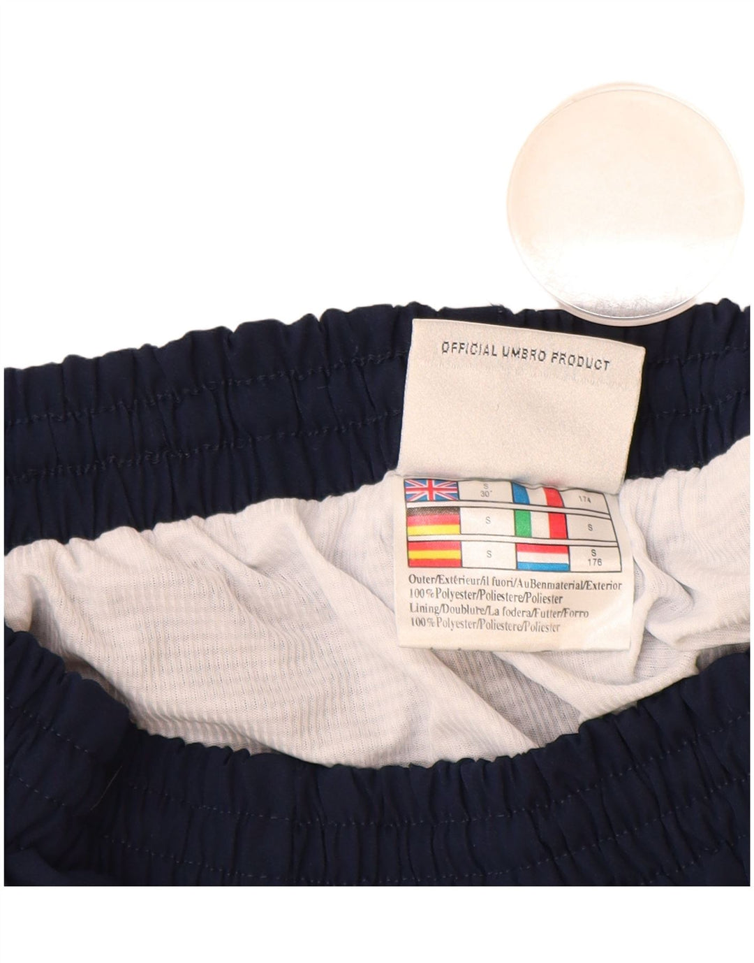 UMBRO Pantaloni da tuta da uomo Joggers piccoli poliestere blu navy