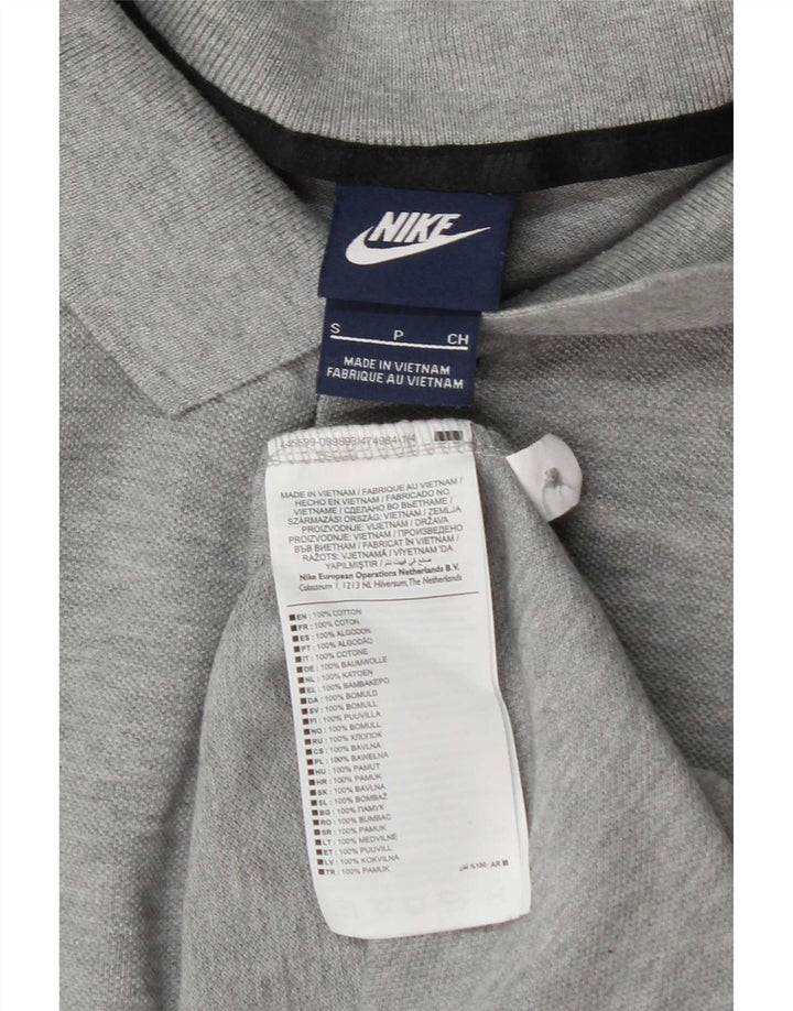 Polo Nike da uomo piccola in cotone grigio