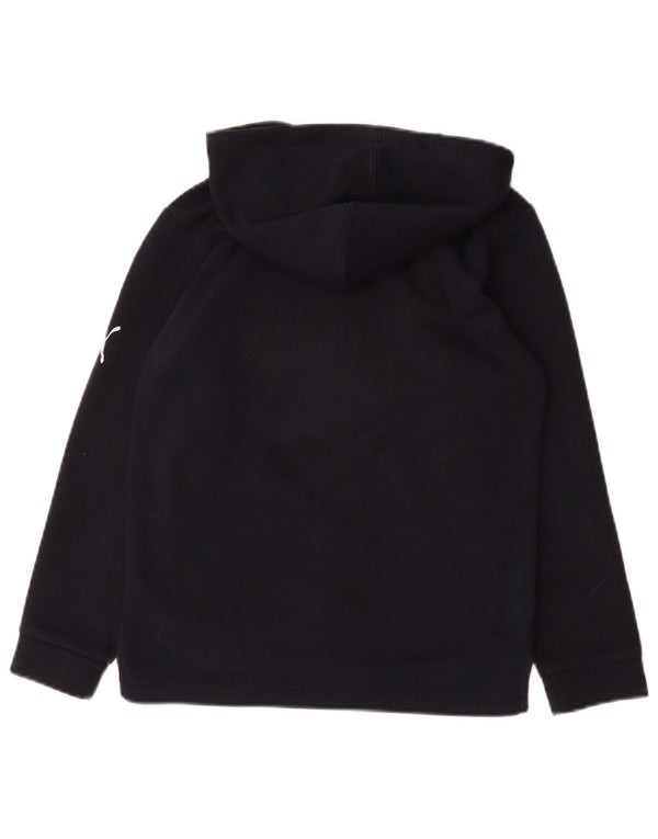 Felpa con cappuccio e zip grafica Puma da bambino 9-10 anni in poliestere blu navy