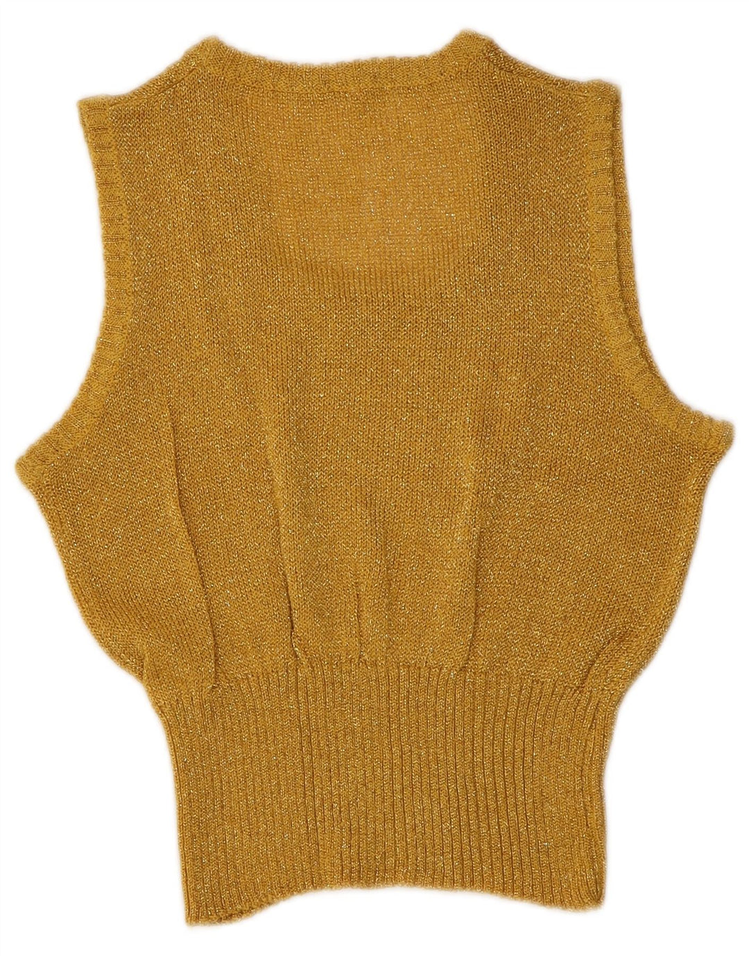 Canotta corta da donna vintage IT 42 oro medio