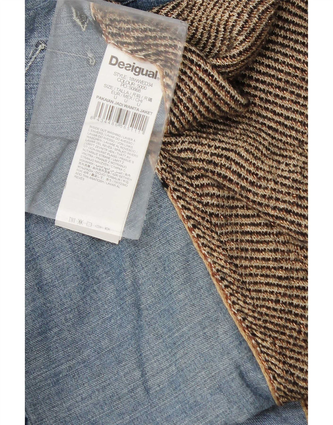 Desigual donna camicia di jeans camicetta UK 18 XL viscosa patchwork multicolore