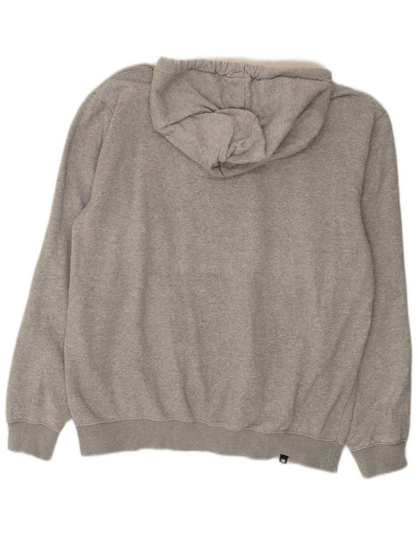 Felpa con cappuccio grafica DC da uomo, grande, in cotone grigio screziato