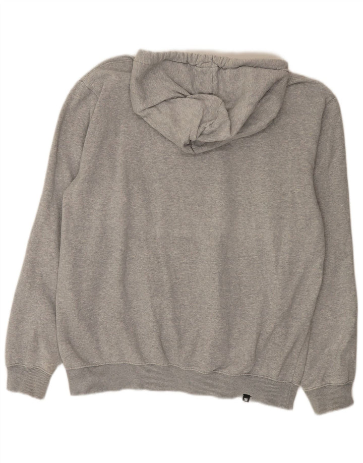 Felpa con cappuccio grafica DC da uomo, grande, in cotone grigio screziato