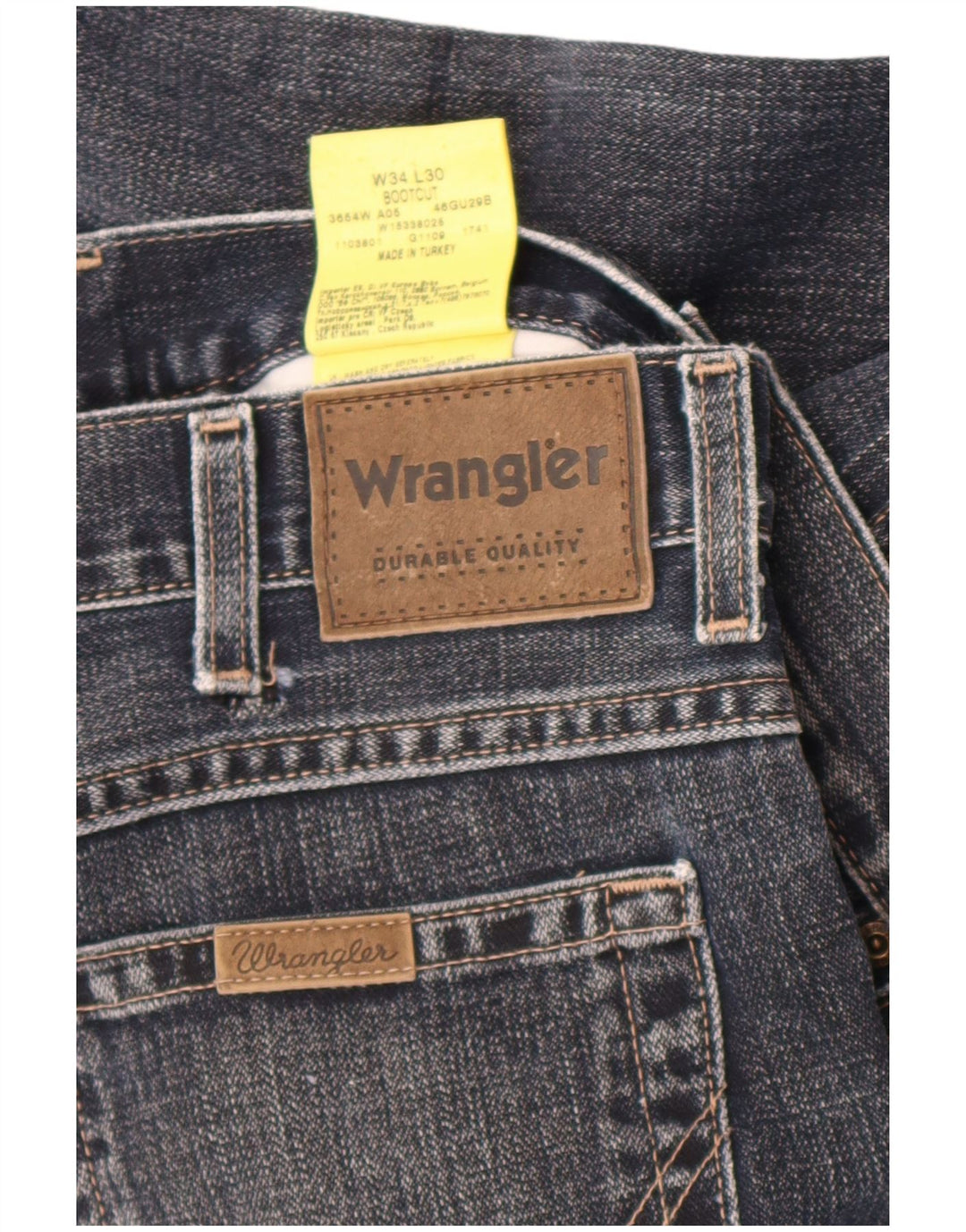 Jeans Bootcut da uomo Wrangler W34 L30 cotone blu navy