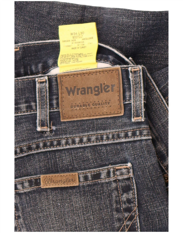 Jeans Bootcut da uomo Wrangler W34 L30 cotone blu navy