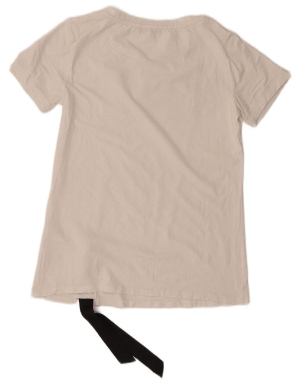 T-shirt grafica da donna Liu Jo Top UK 10 piccola in cotone bianco