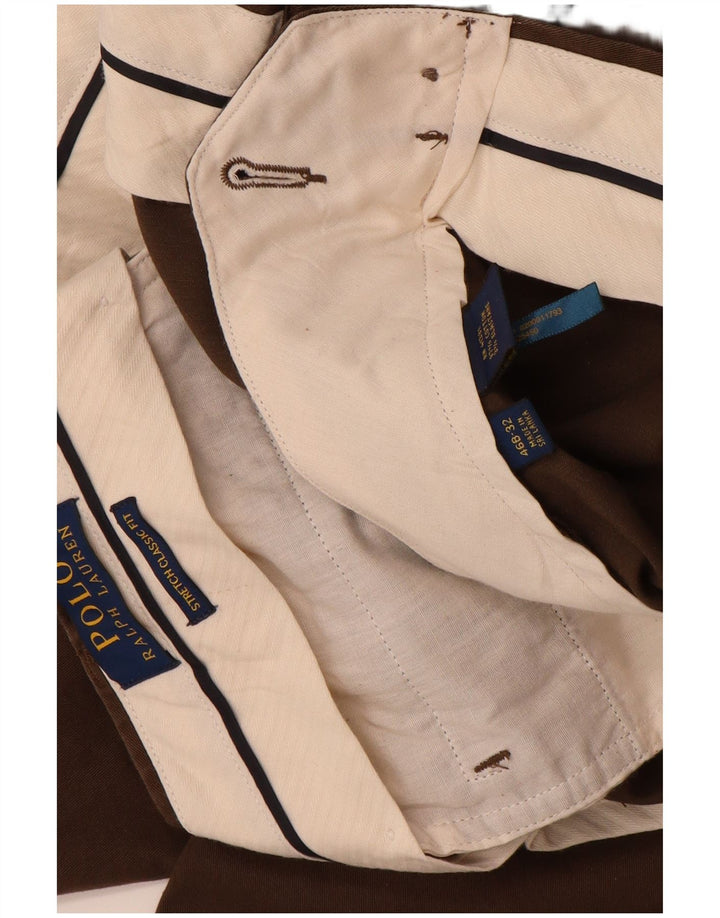 POLO RALPH LAUREN Pantaloni chino dritti vestibilità classica da uomo W46 L32 Marrone