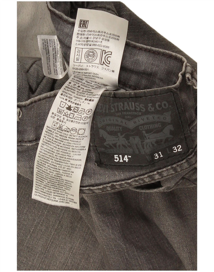 Levi's Uomo 514 Jeans dritti W31 L28 Cotone grigio