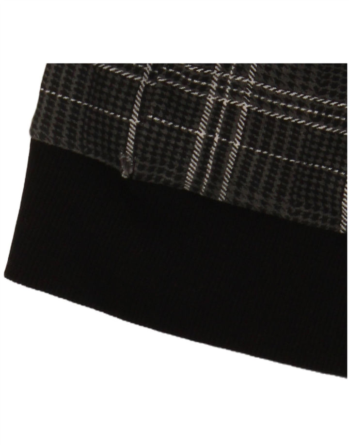 Felpa con cappuccio e zip grafica da donna Freddy UK 10 piccolo cotone grigio a quadri