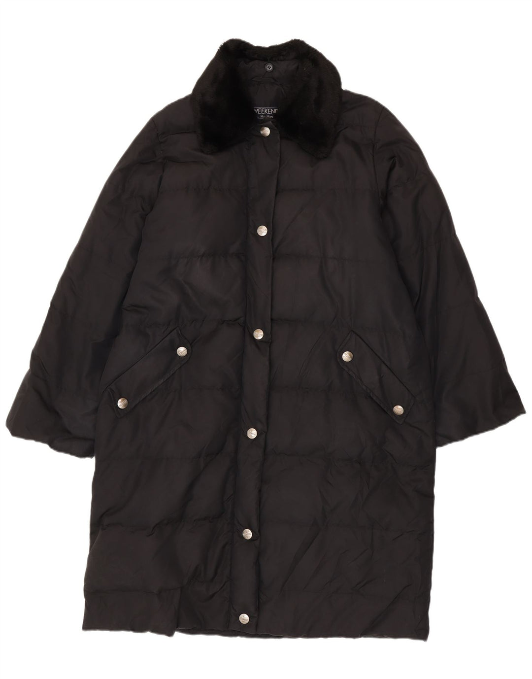 Cappotto imbottito oversize da weekend da donna Max Mara UK 12 medio nero in poliammide