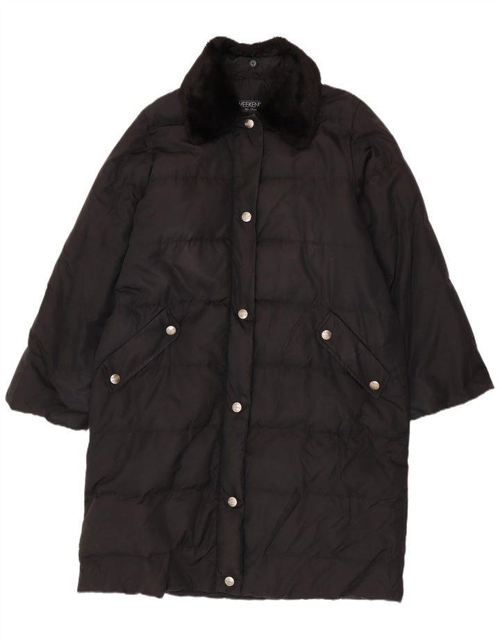 Cappotto imbottito oversize da weekend da donna Max Mara UK 12 medio nero in poliammide