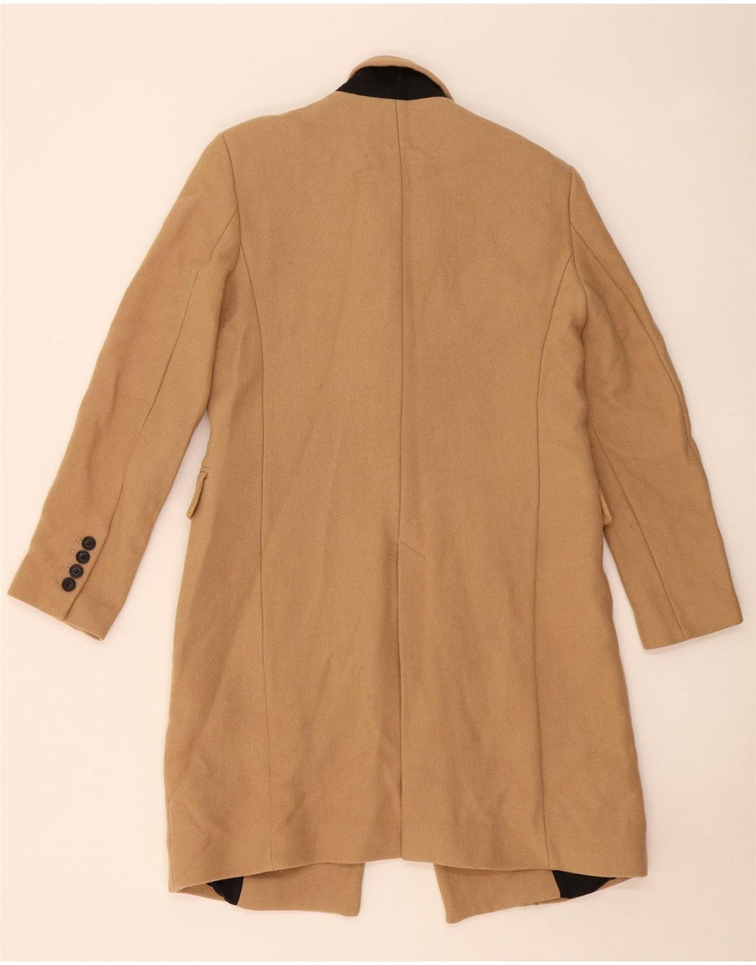 Cappotto Zara da donna UK 12 in lana beige medio