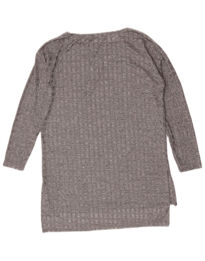 Top Zara da donna a maniche lunghe UK 12 Grigio medio