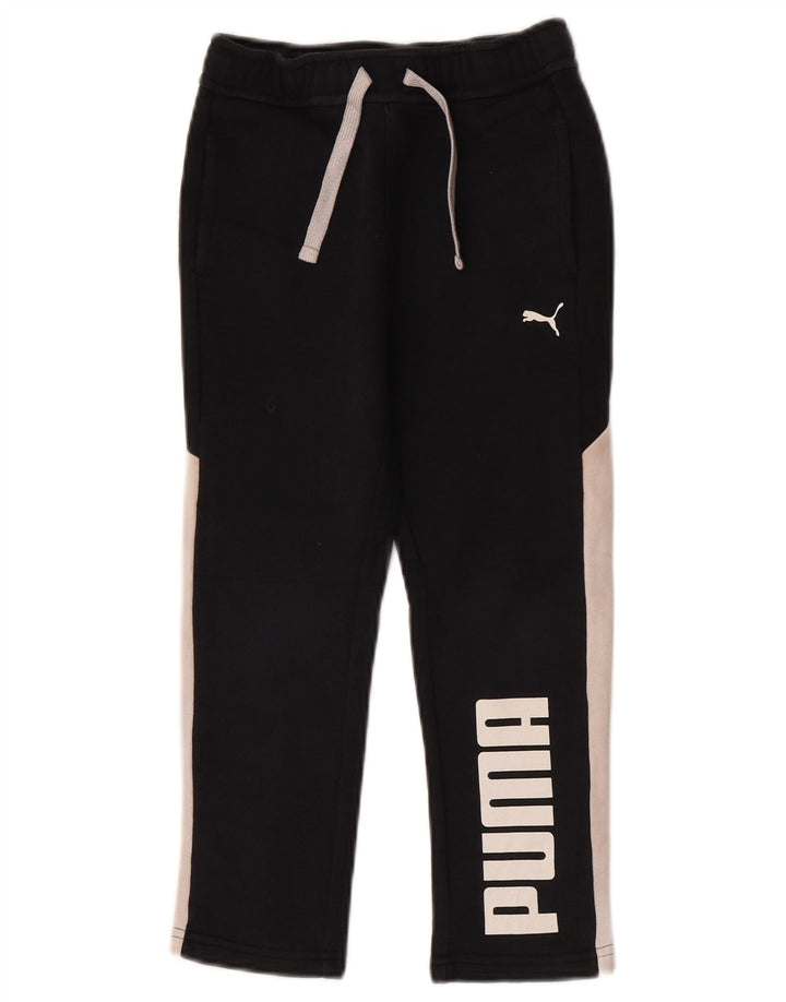 Pantaloni da tuta grafica da ragazzo Puma 5-6 anni Small Black Colourblock