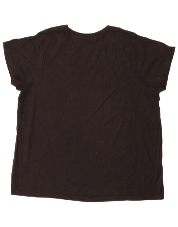 T-shirt grafica da donna Champion Top UK 18 XL cotone nero