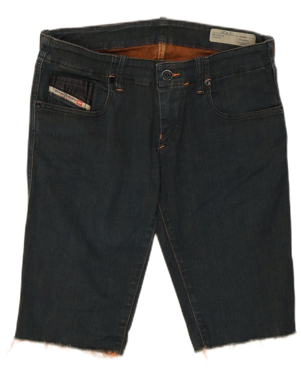 Pantaloncini di jeans Grupee da donna Diesel W27 piccoli in cotone blu navy