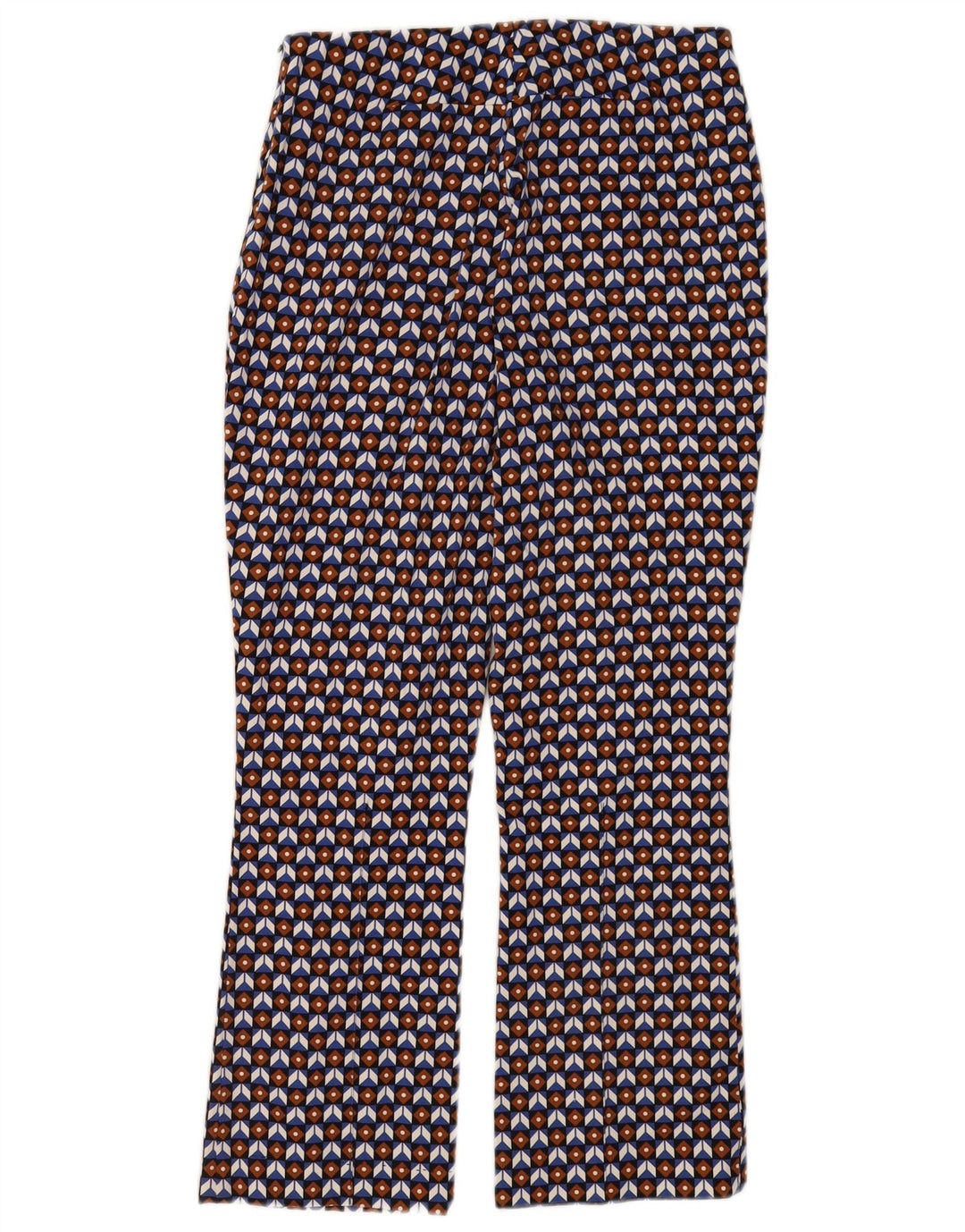 Pantaloni cropped da donna Zara medi W28 L26 multicolore geometrico
