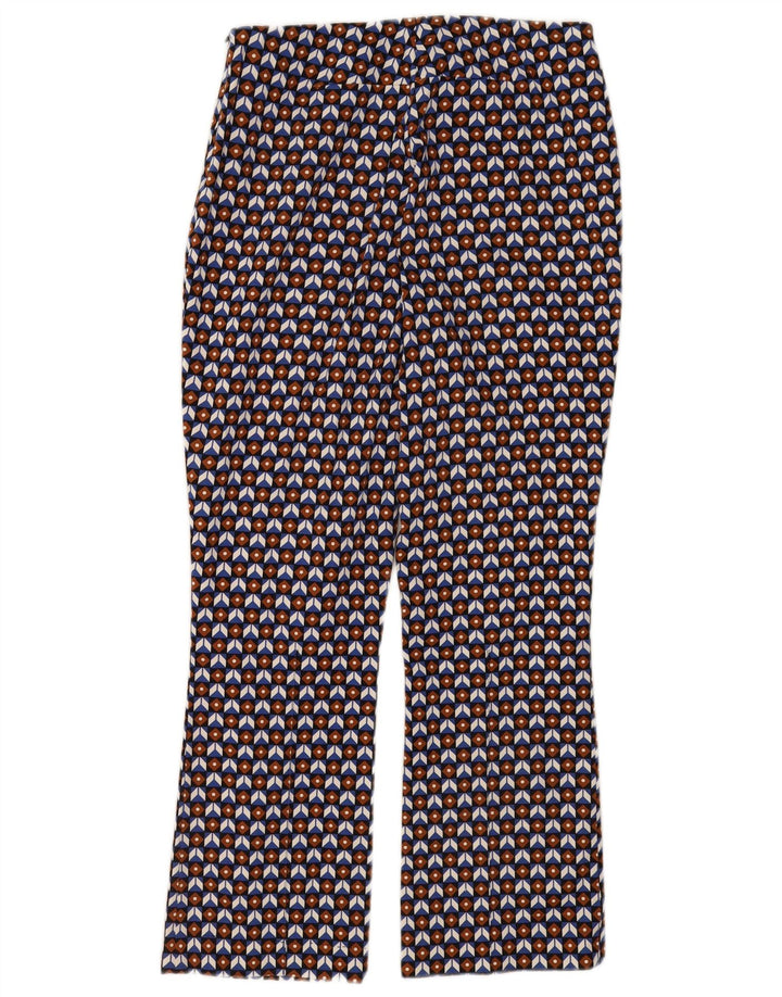 Pantaloni cropped da donna Zara medi W28 L26 multicolore geometrico