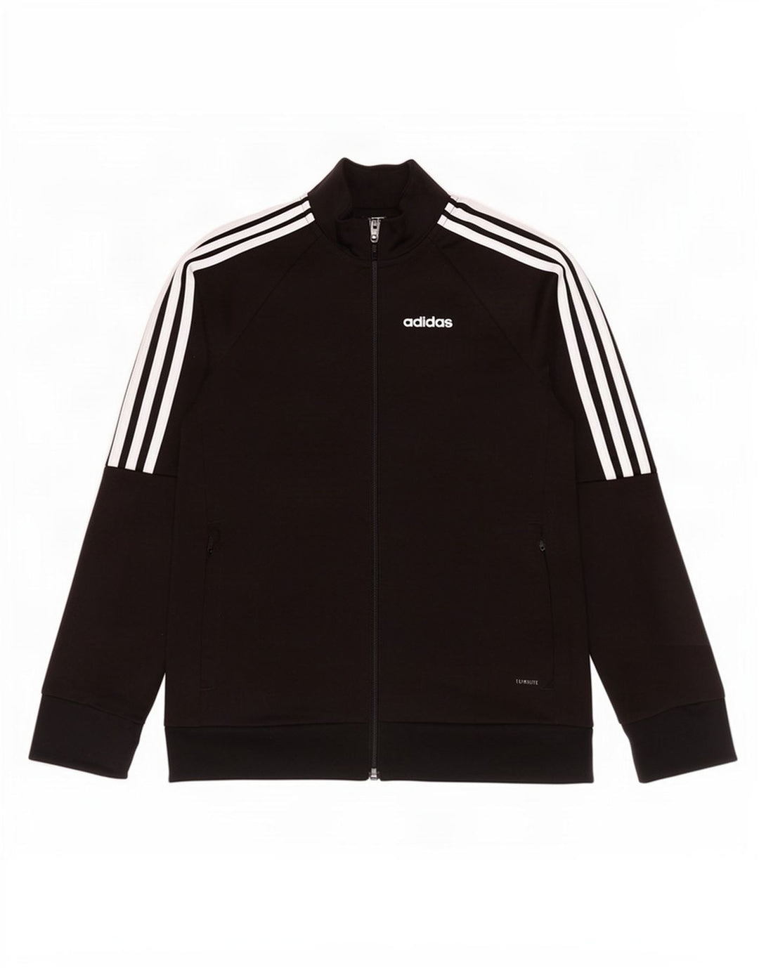 Giacca superiore della tuta Adidas Climalite da ragazzo 9-10 anni in poliestere nero