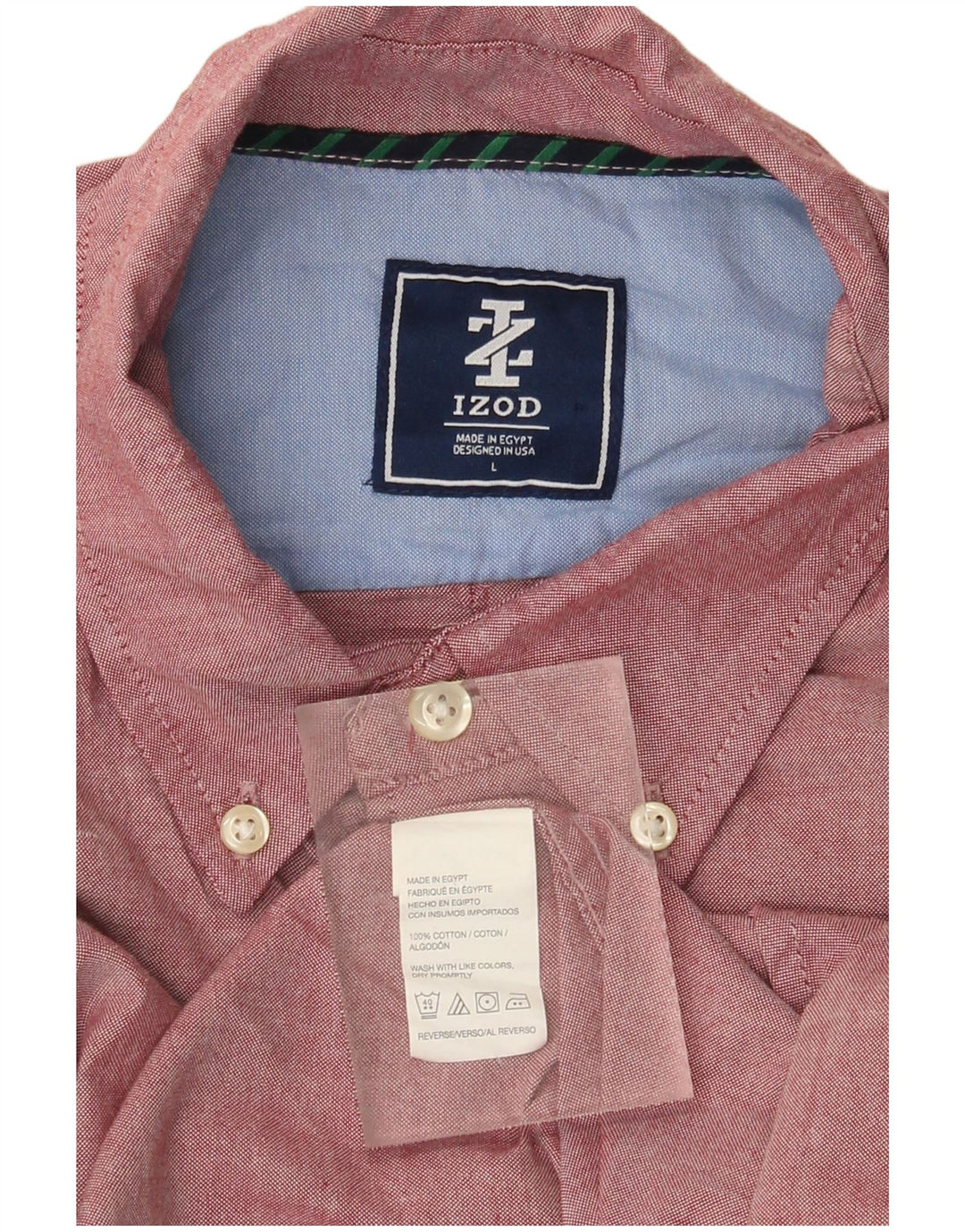 Camicia da uomo IZOD grande in cotone marrone