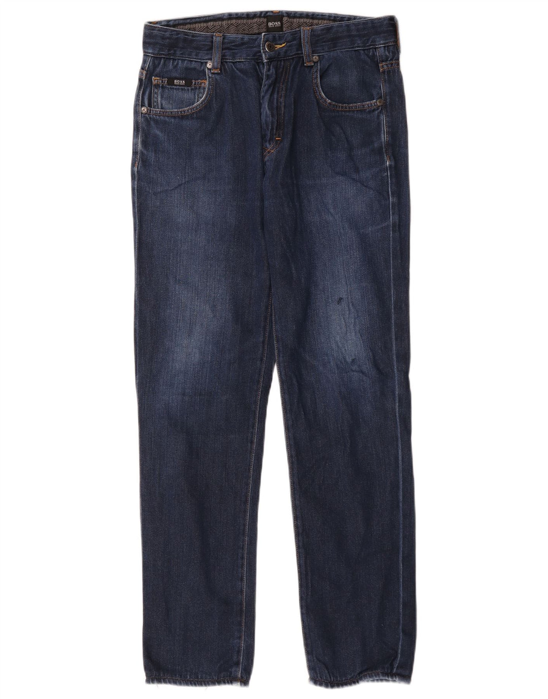 Jeans dritti da uomo vestibilità regolare Hugo Boss W30 L29 cotone blu