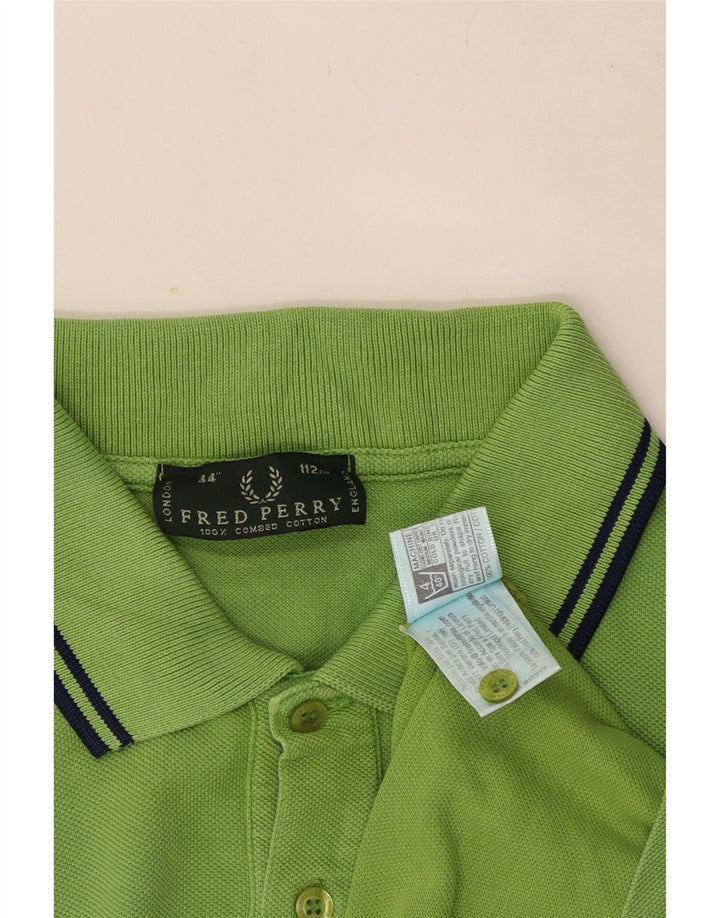 Polo da uomo Fred Perry in cotone verde medio