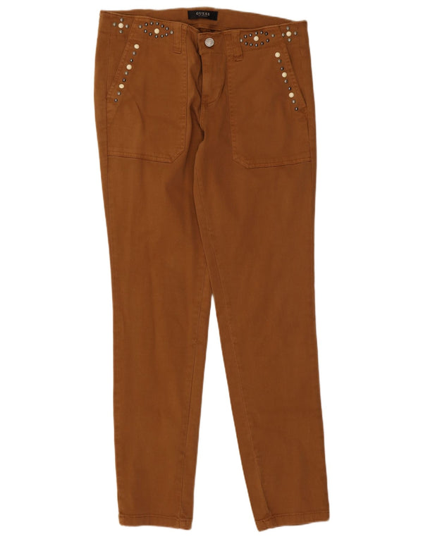 Pantaloni chino slim da donna Guess W26 L28 in cotone beige