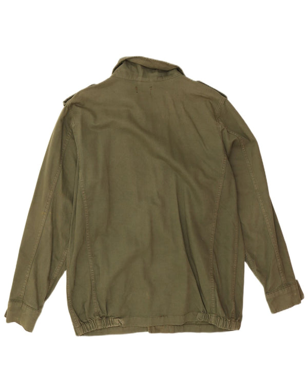 Giacca militare da donna Topshop UK 14 grande cotone kaki